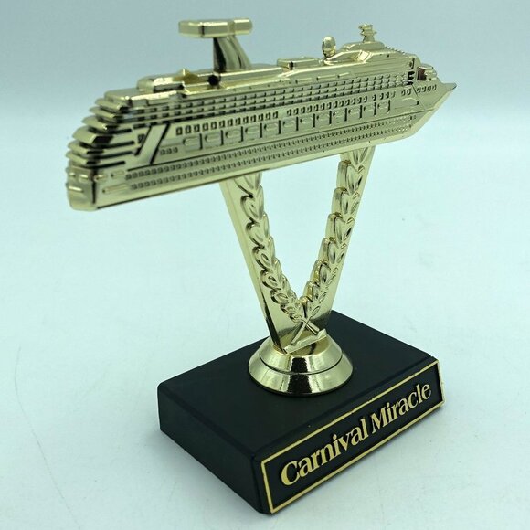 CARNIVAL MIRACLE SHIP ON A STICK CRUISE TROPHY - Picture 4 of 4